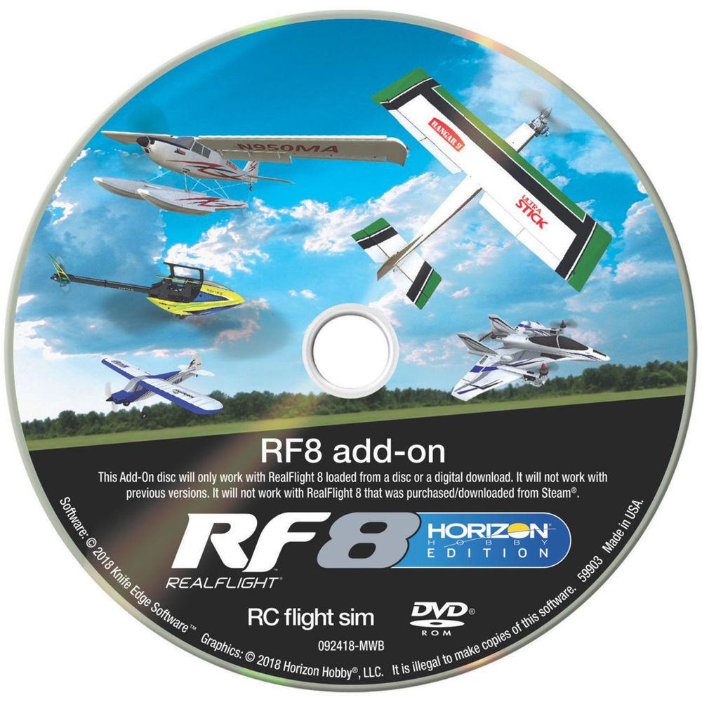 Realflight 8 RF8 Horizon Hobby Edition Add-Ons Disc Only Full Simulator Software And Transmitter No