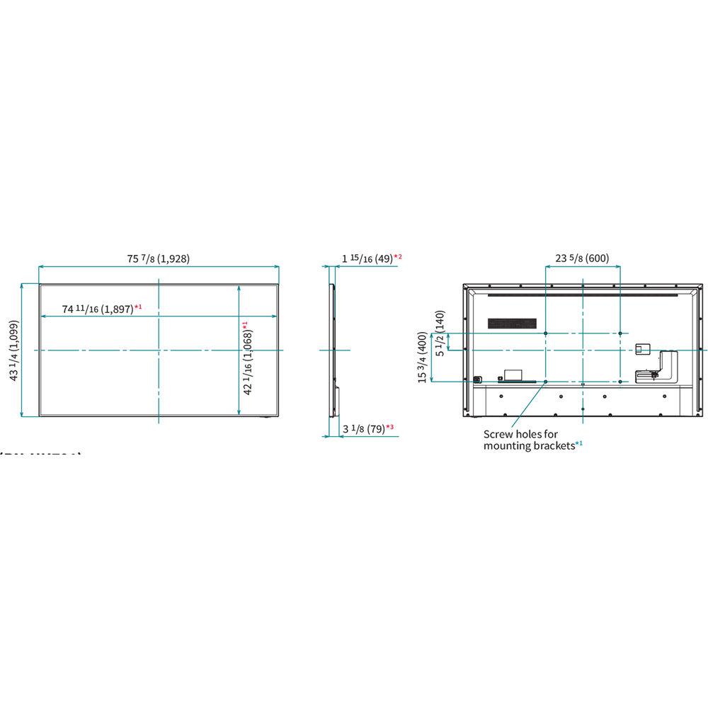 Sharp PNUH861 86" Commercial LCD Display with Brilliant Ultra High Definition and 400 CD M2 Brightness