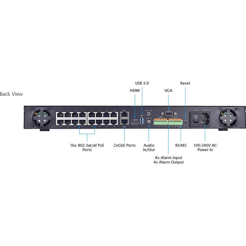 Vivotek ND9541P 32-Channel 12MP NVR with 16 PoE Ports
