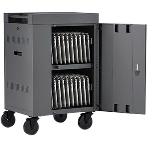 Bretford 20-Device AC Charging Cart with 90-Degree Outlets