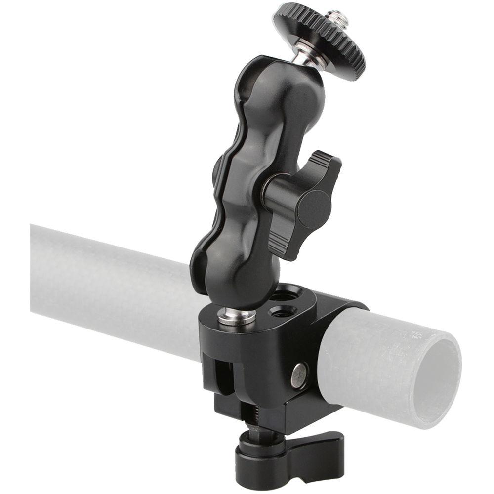 CAMVATE 1 4" 25mm Rod Clamp 360 Degree Swivel Monitor Mount Adapter with Two Black Adjustable Knobs