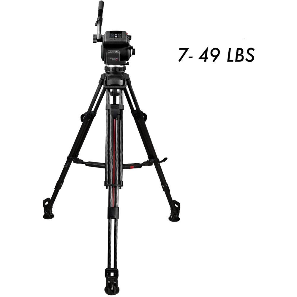 Cartoni Focus 22 Tripod System with 2-Stage Aluminum Legs, Mid-Level Spreader, and Bag