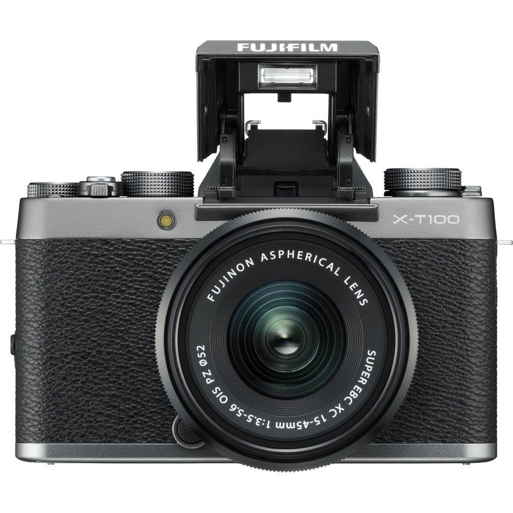 FUJIFILM X-T100 Mirrorless Digital Camera with 15-45mm Lens