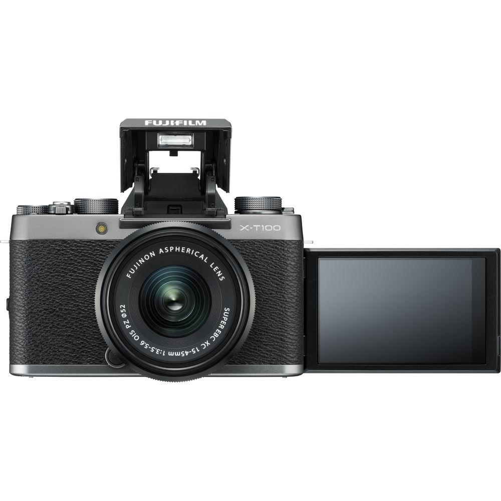 FUJIFILM X-T100 Mirrorless Digital Camera with 15-45mm Lens