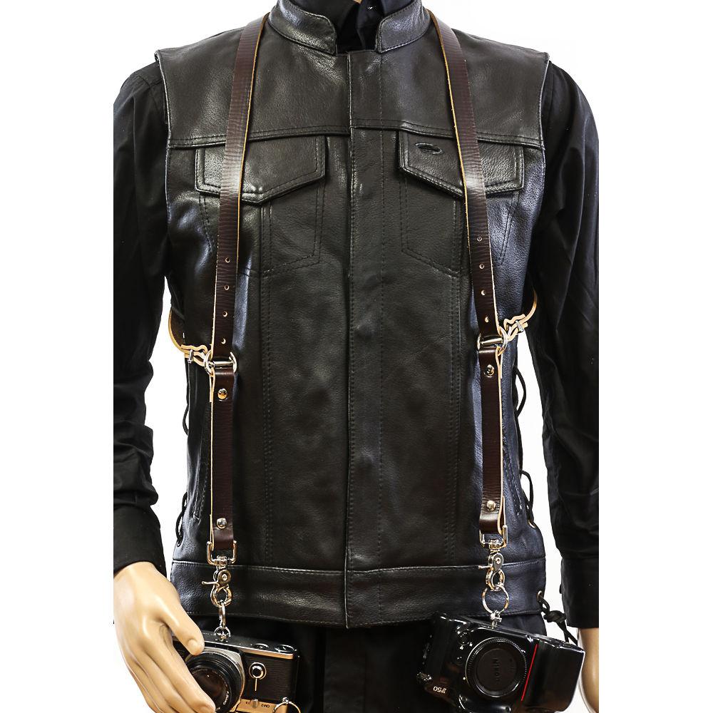 Funk Plus Skinny Ring Back Dual-Camera Cowhide Leather Harness