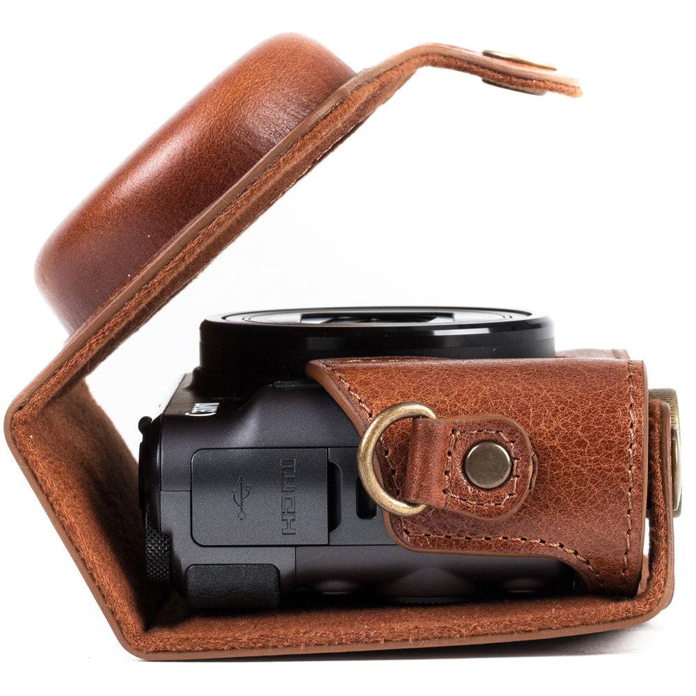 MegaGear Ever Ready Leather Camera Case for Canon PowerShot SX730 HS