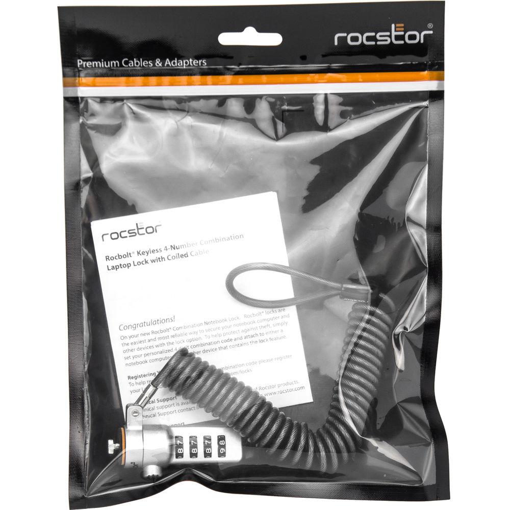 Rocstor Rocbolt Portable Security Cable with Combination Lock