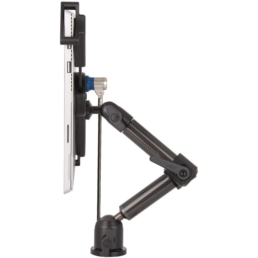 The Joy Factory LockDown Universal Wall Cabinet Carbon Fiber Mount with Key Lock for 10-13" Tablets