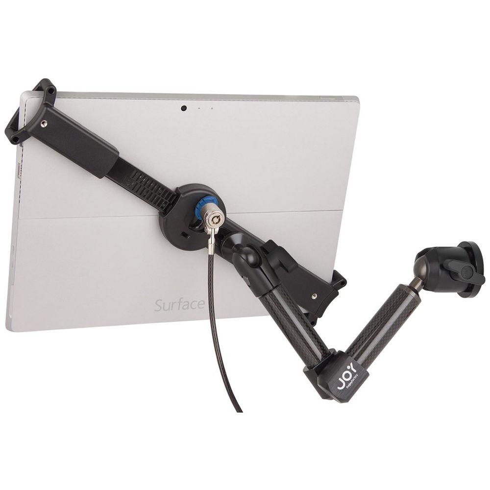 The Joy Factory LockDown Universal Wall Cabinet Carbon Fiber Mount with Key Lock for 10-13" Tablets