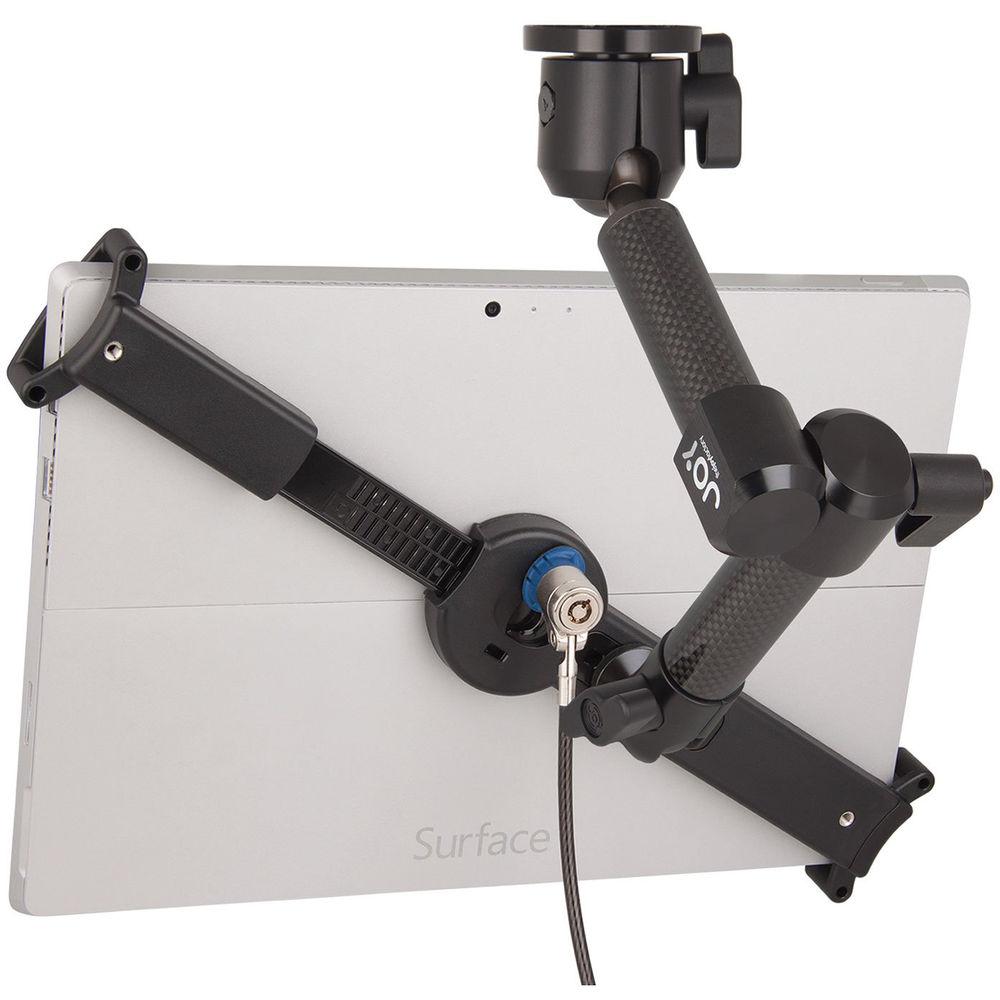 The Joy Factory LockDown Universal Wall Cabinet Carbon Fiber Mount with Key Lock for 10-13" Tablets