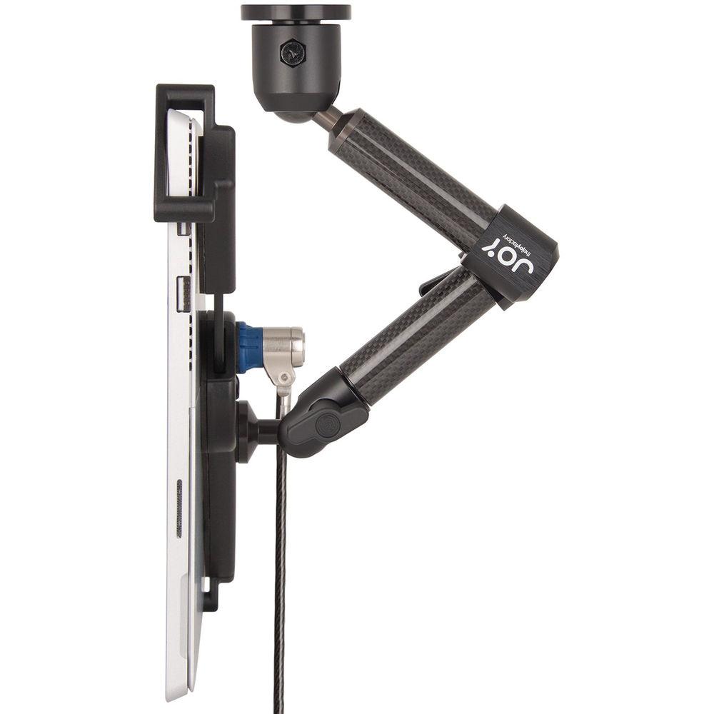 The Joy Factory LockDown Universal Wall Cabinet Carbon Fiber Mount with Key Lock for 10-13" Tablets
