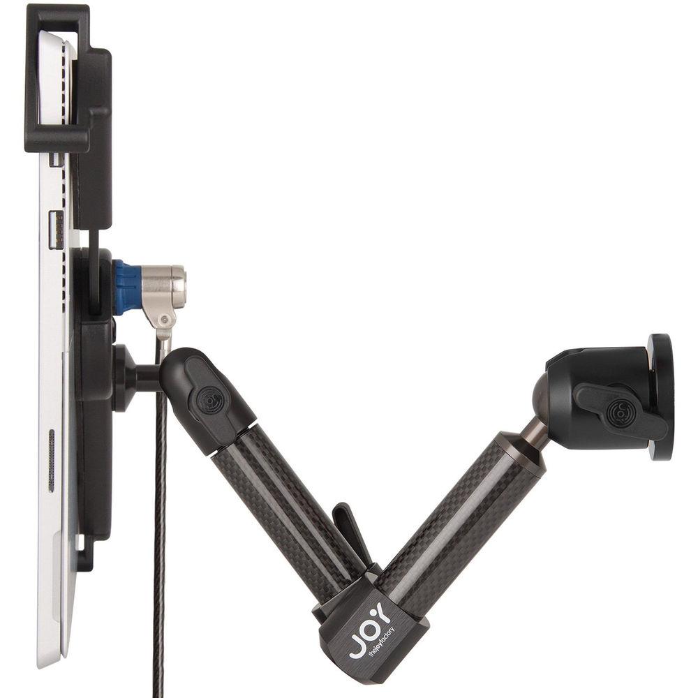 The Joy Factory LockDown Universal Wall Cabinet Carbon Fiber Mount with Key Lock for 10-13" Tablets
