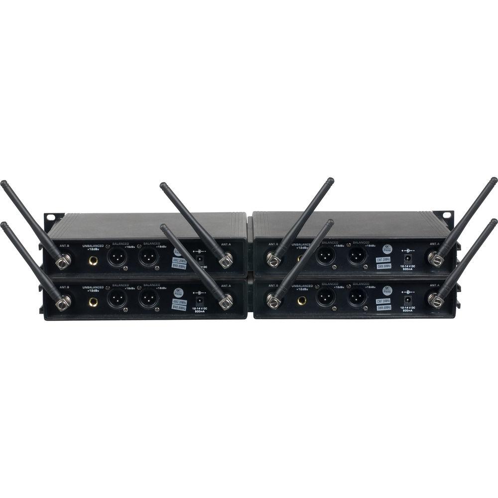 VocoPro UDH-8-Ultra Eight-Channel UHF System with Handheld Mics, Bodypack with Headsets & Lav Mics