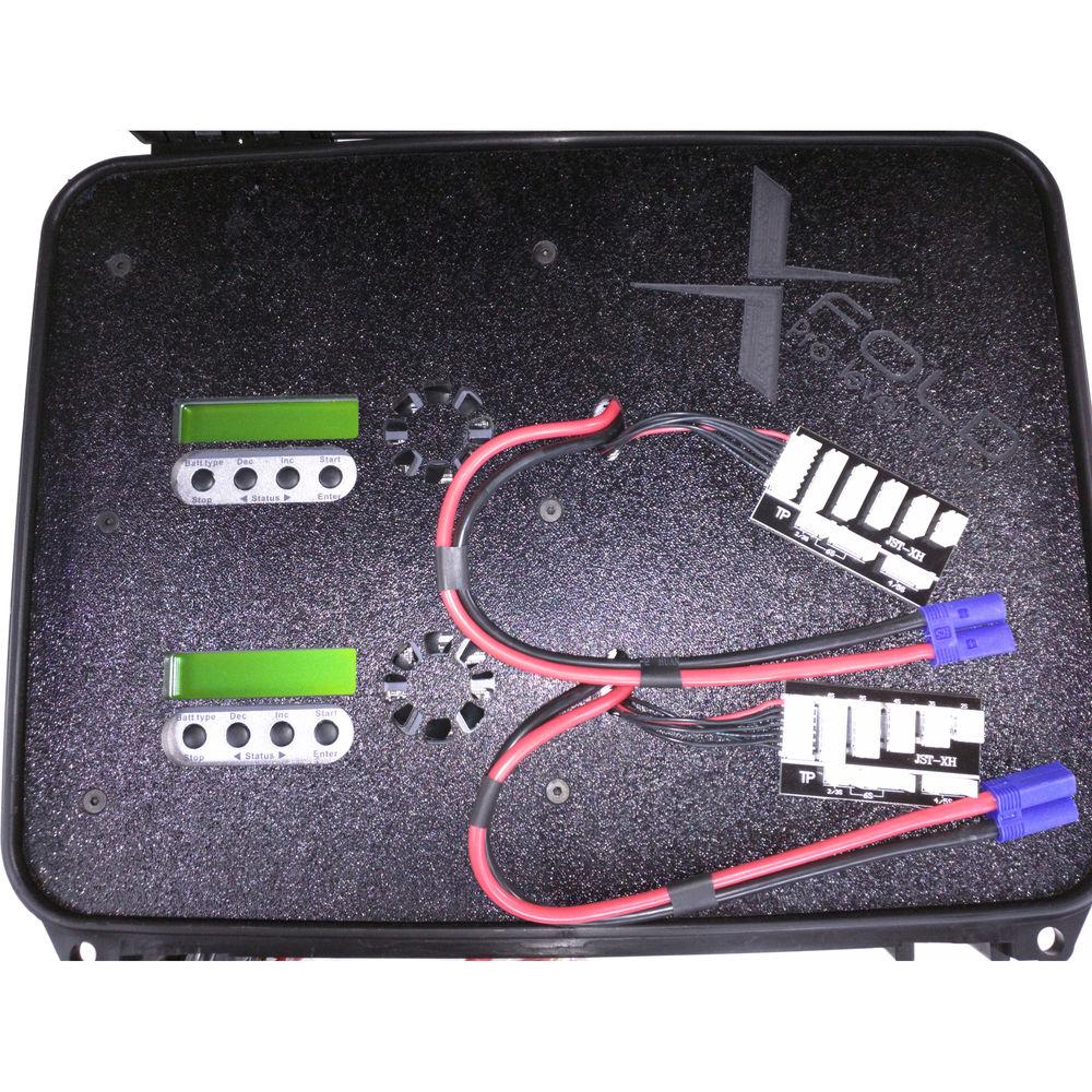xFold rigs 700W Dual Power LiPo Battery Charger with Hard Shell Case for Travel Mapper Drone