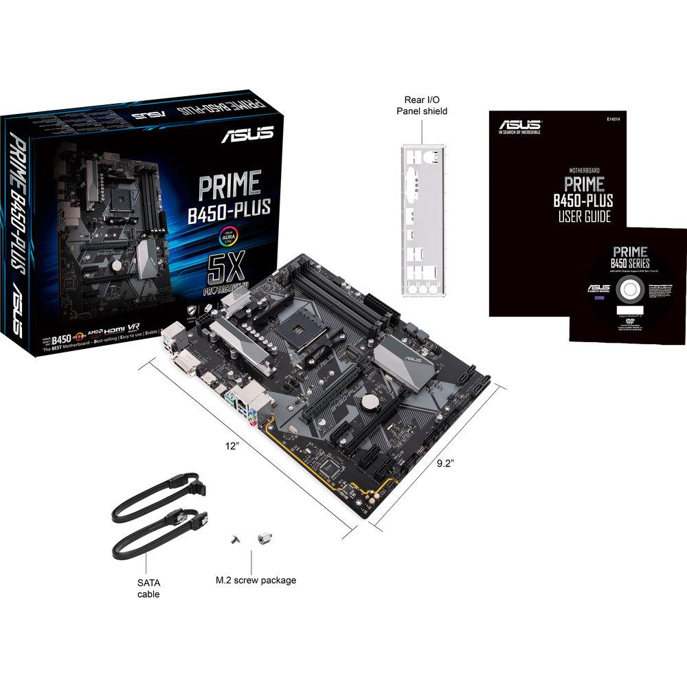 ASUS Prime B450 Plus AM4 ATX Motherboard