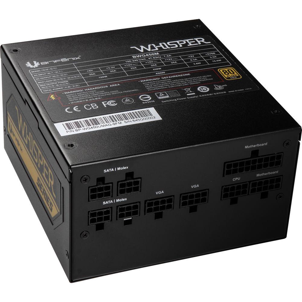 BitFenix Whisper 450W 80 Plus Gold Modular Power Supply
