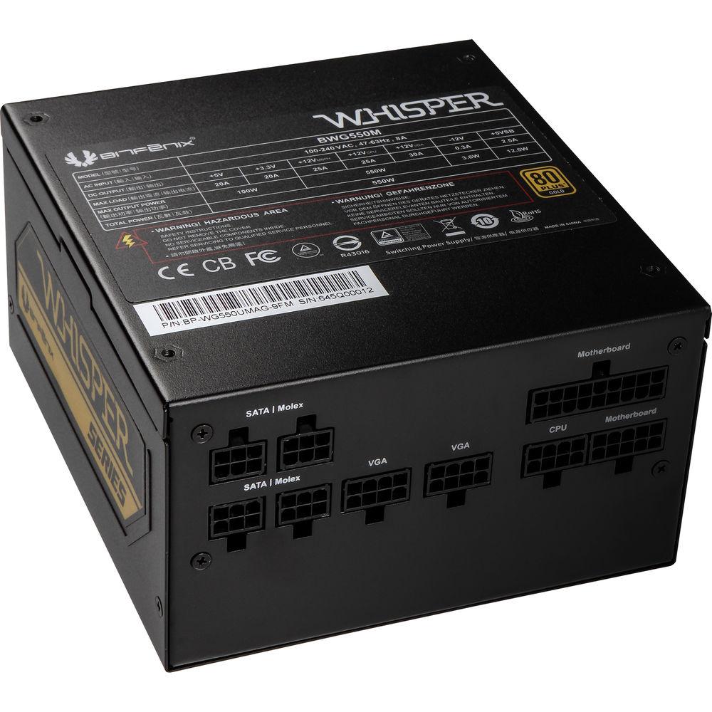 BitFenix Whisper 550W 80 Plus Gold Modular Power Supply