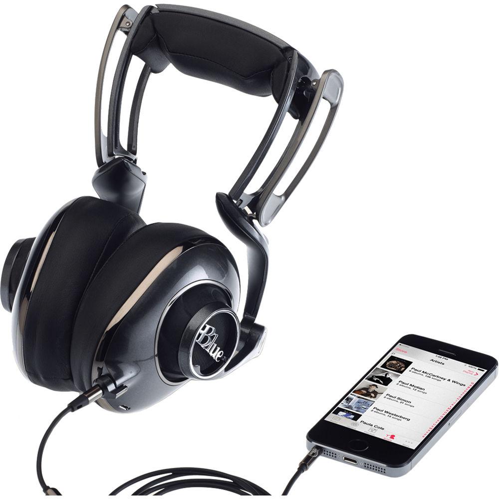 Blue Mix-Fi Powered High-Fidelity Headphones with Built-In Amplifier