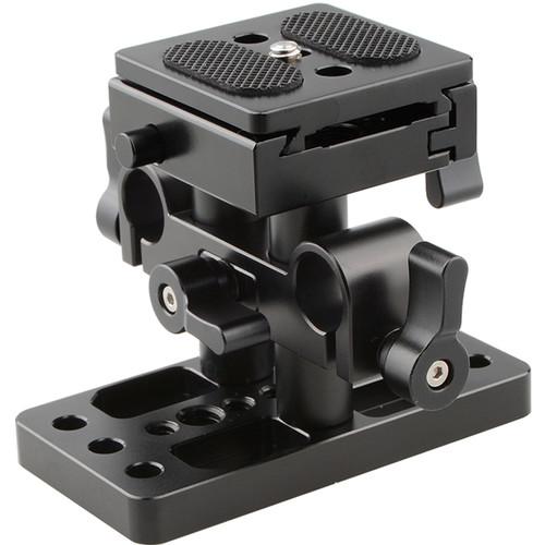CAMVATE ARCA Style Quick Release Baseplate Pack with Height Adjustable Rod Clamp