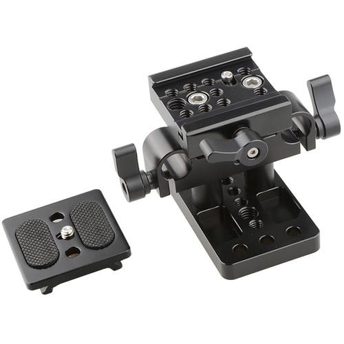 CAMVATE ARCA Style Quick Release Baseplate Pack with Height Adjustable Rod Clamp