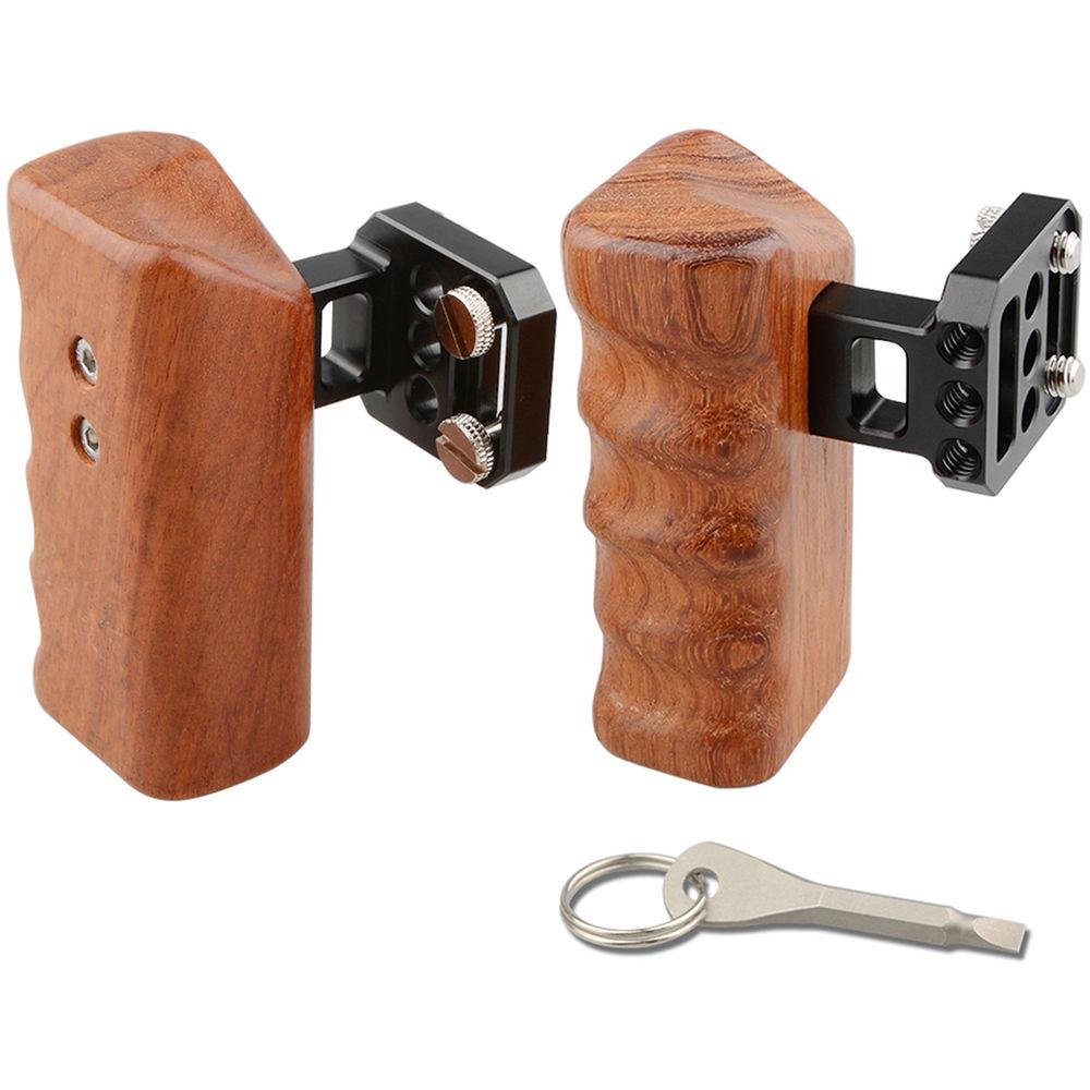 CAMVATE Left & Right Hand Wood Handle Grip for Panasonic GH Series Cages