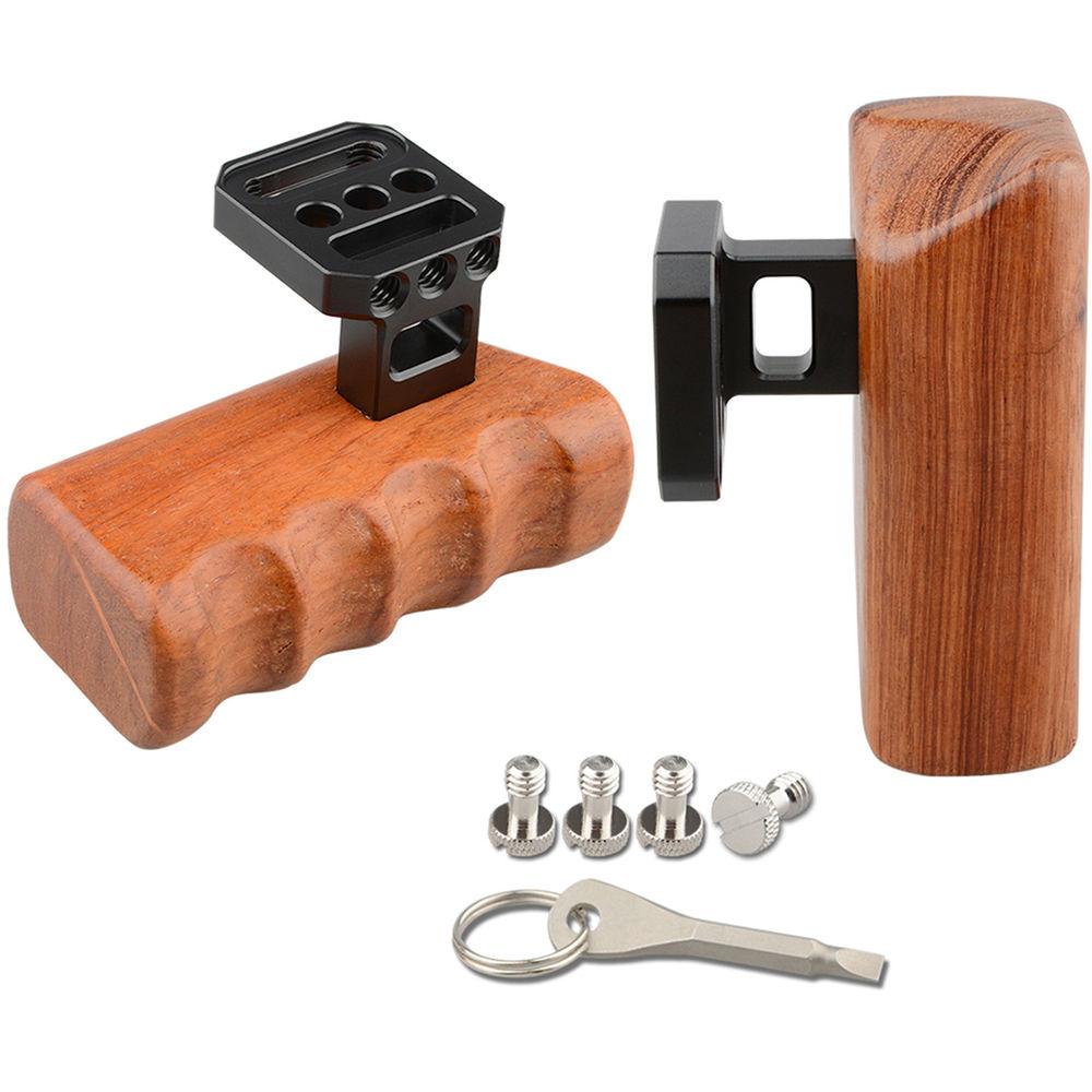 CAMVATE Left & Right Hand Wood Handle Grip for Panasonic GH Series Cages