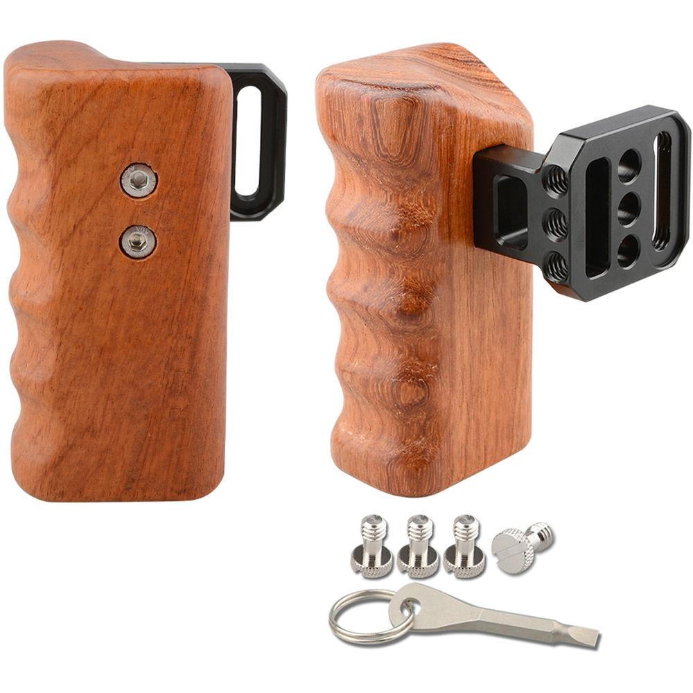 CAMVATE Left & Right Hand Wood Handle Grip for Panasonic GH Series Cages