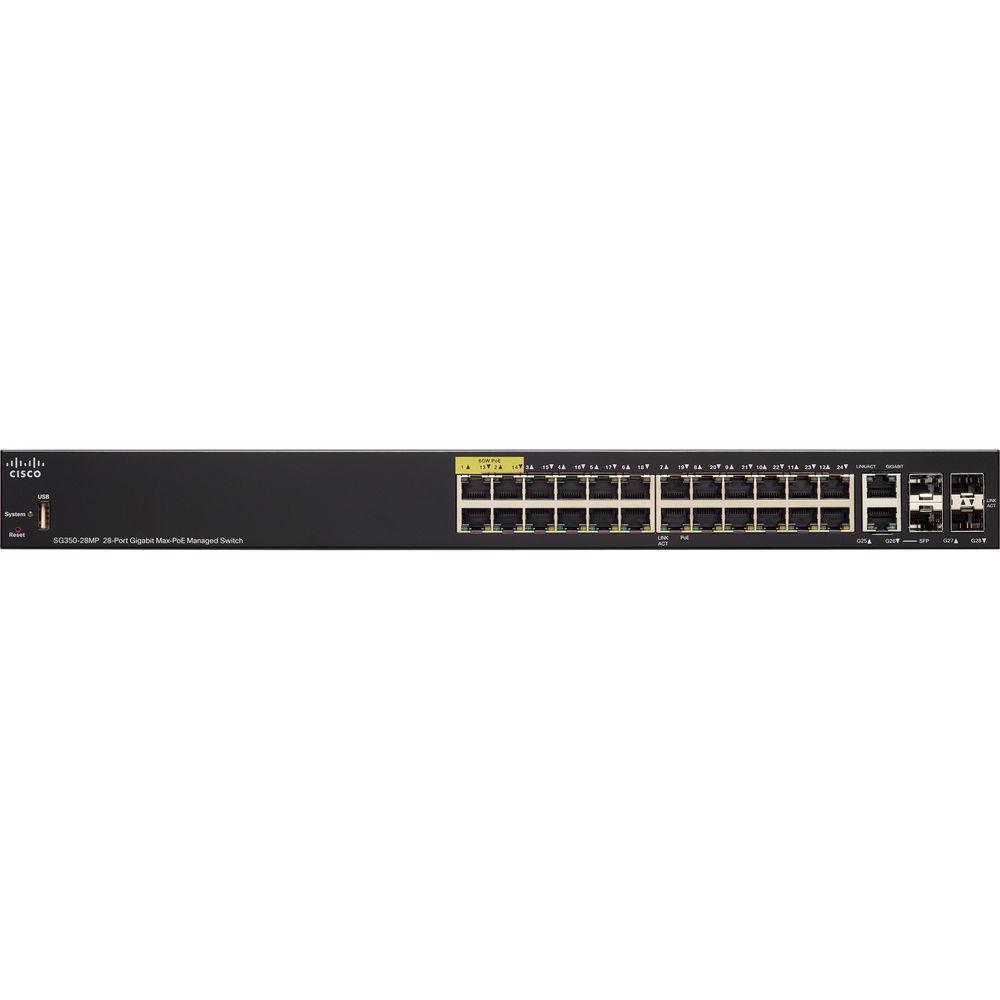 Cisco SG350-28MP 350 Series 28-Port PoE Managed Gigabit Ethernet Switch