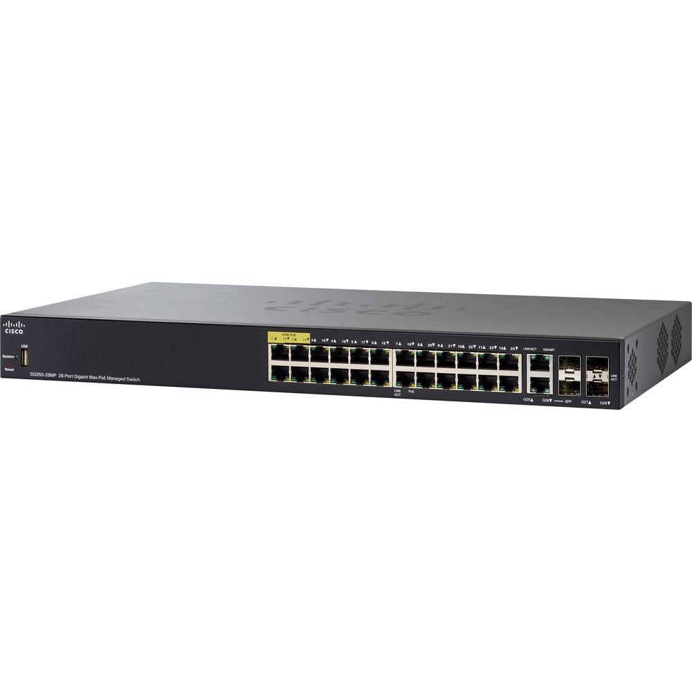 Cisco SG350-28MP 350 Series 28-Port PoE Managed Gigabit Ethernet Switch