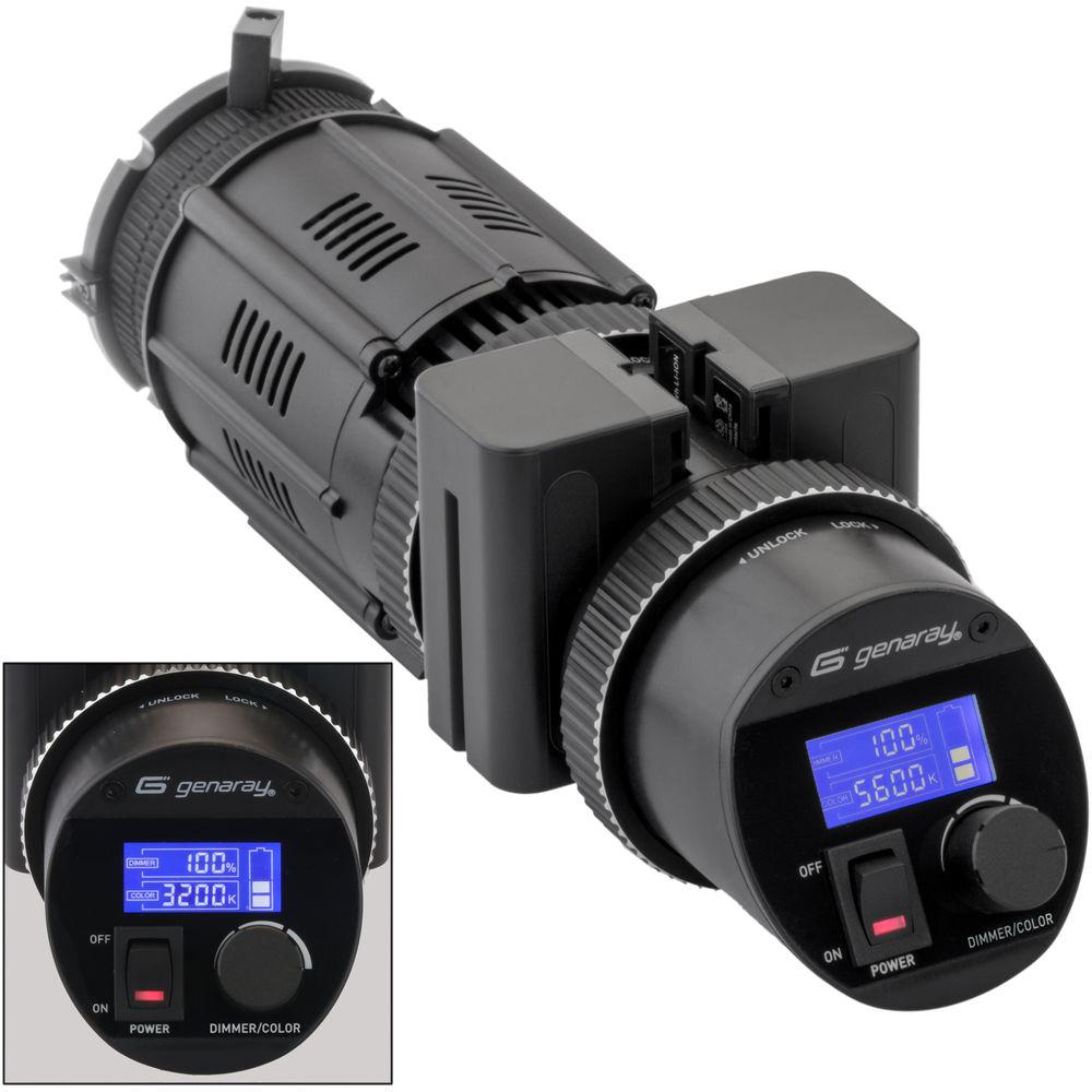 Genaray Contender LED Spot Focusing Light with Battery Module Kit