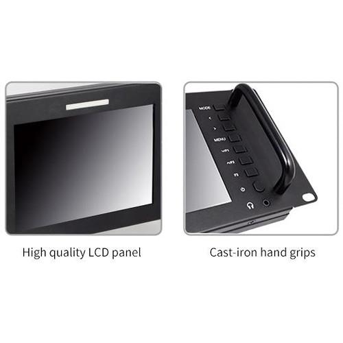Laizeske Dual 7" 3RU IPS 1280x800 Broadcast LCD Rack Mount Monitor with HDMI AV Input Output