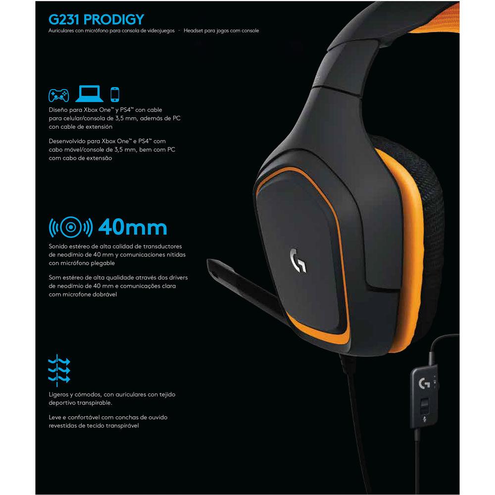 Logitech G231 Prodigy Gaming Headset