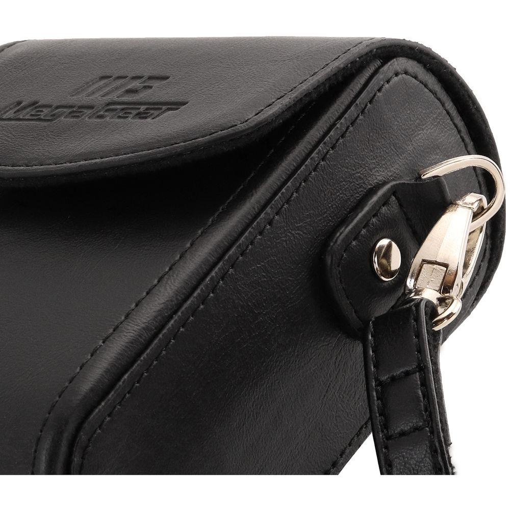 MegaGear Leather Camera Case with Strap for Panasonic Lumix ZS200, TZ200, Leica C-Lux