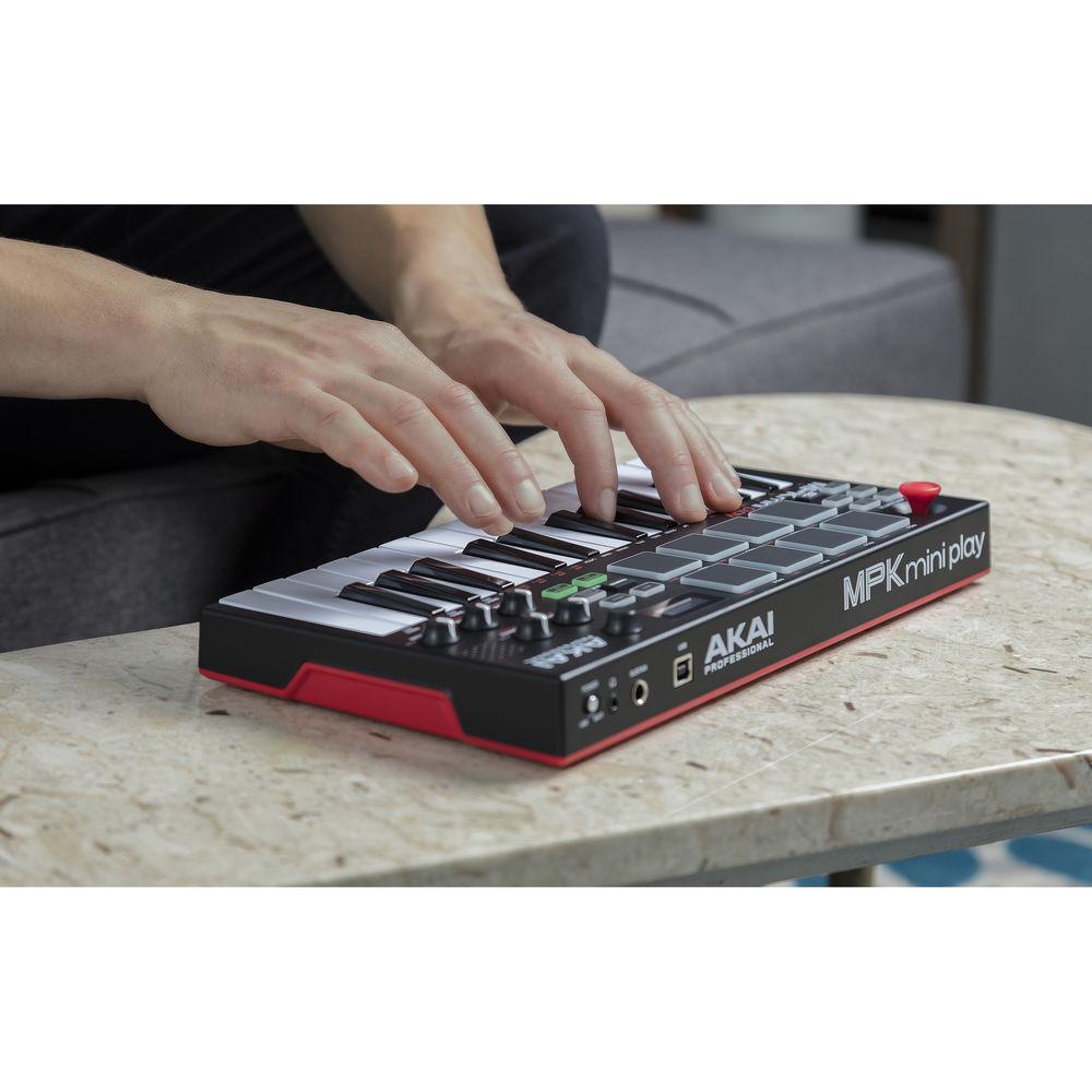 Akai Professional MPK Mini Play - Compact Keyboard and Pad Controller with Integrated Sound Module, Akai, Professional, MPK, Mini, Play, Compact, Keyboard, Pad, Controller, with, Integrated, Sound, Module