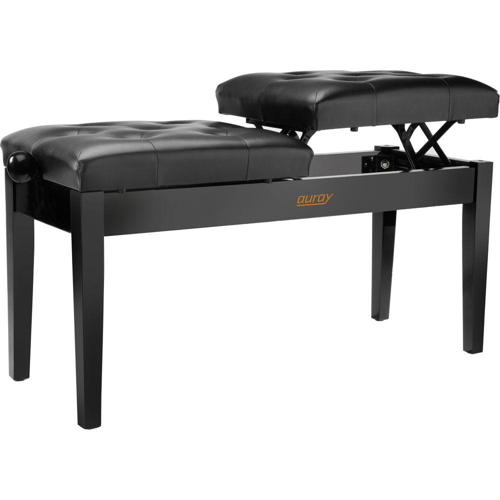 Auray PBS-TS Wooden Piano Bench with Adjustable Height for up to 2 People