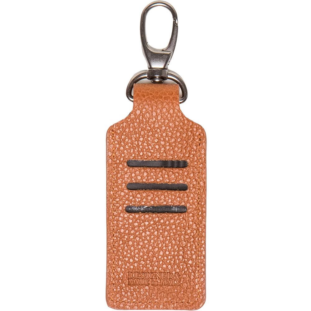 Barber Shop Clipper Leather Key Ring with Three SD Card Holder