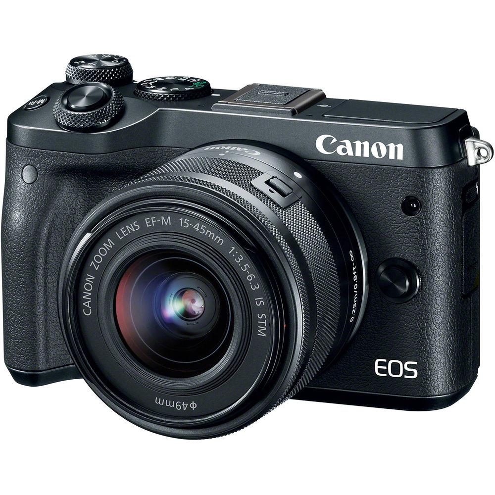 Canon EOS M6 Mirrorless Digital Camera with 15-45mm Lens Video Creator Kit