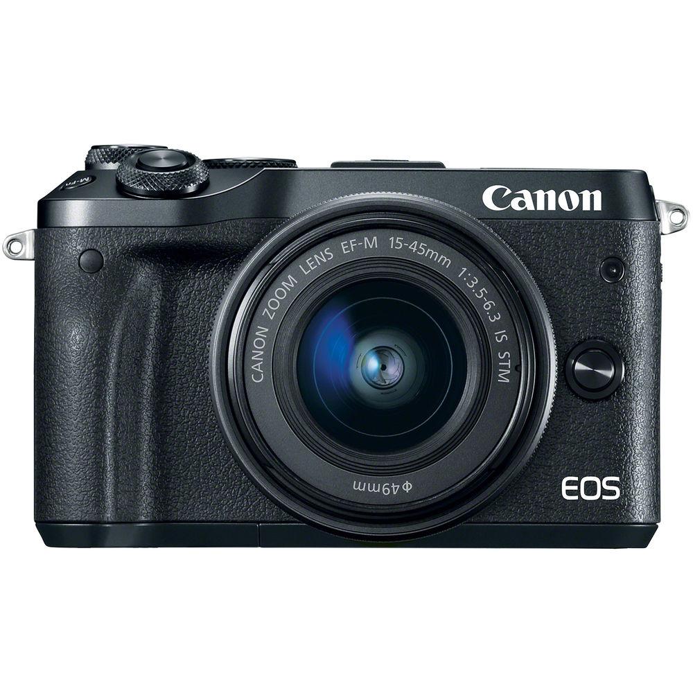 Canon EOS M6 Mirrorless Digital Camera with 15-45mm Lens Video Creator Kit