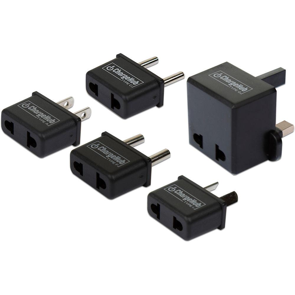 ChargeHub X5 5-Port USB SuperCharger International Travel Pack