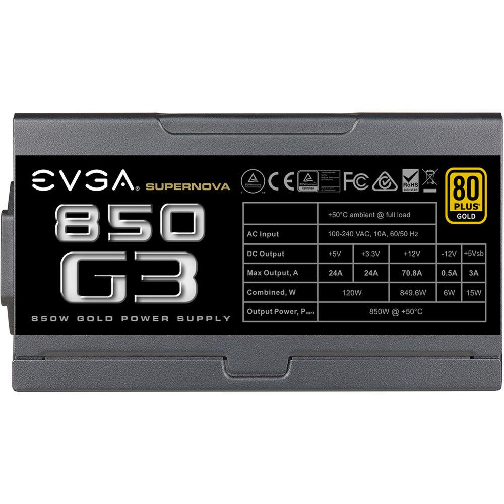 EVGA SuperNOVA 850 G3 850W 80 Plus Gold Modular Power Supply