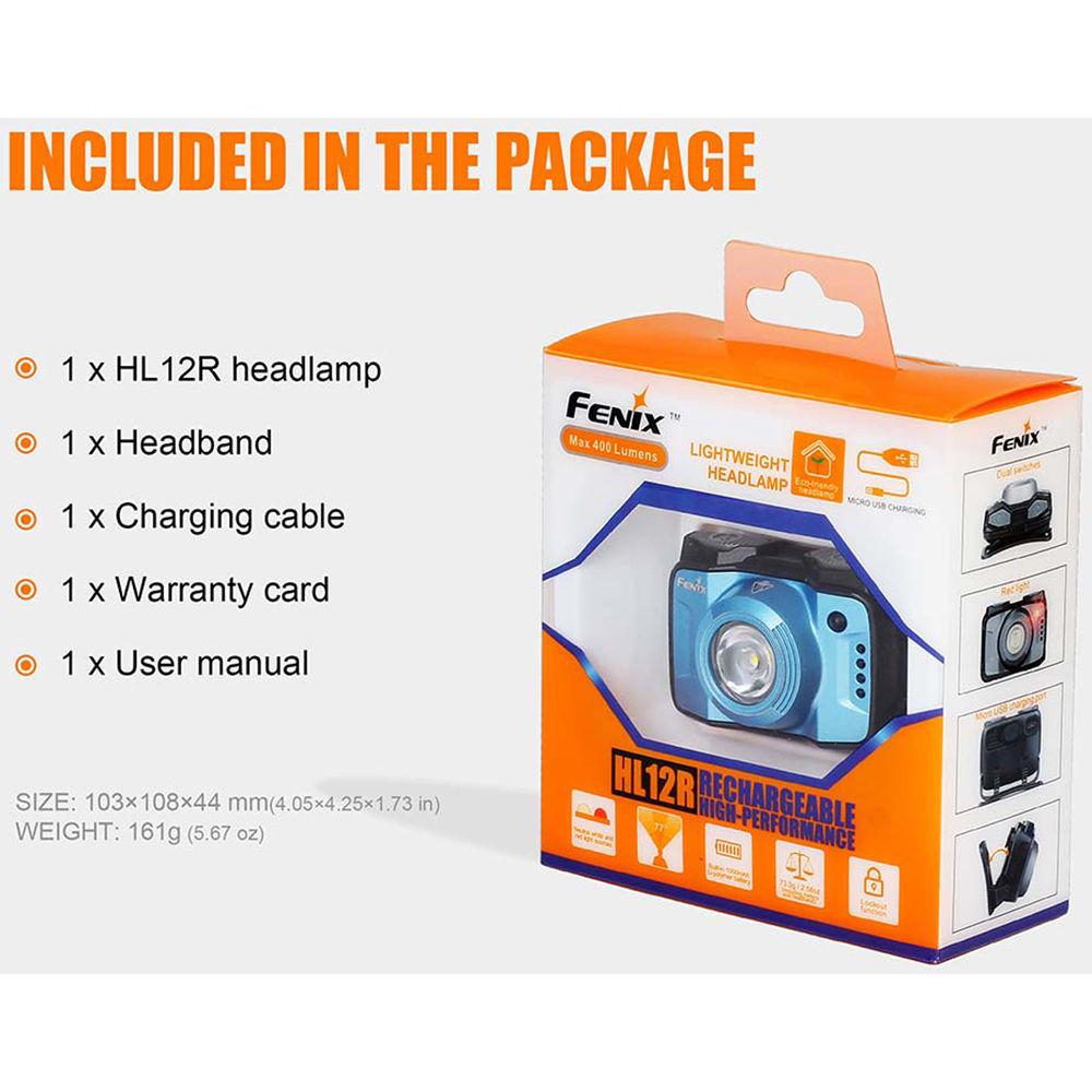 Fenix Flashlight HL12R Rechargeable Headlamp