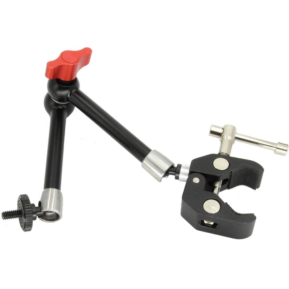 GyroVu Adjustable Clamp with Heavy Duty 11" Articulated Arm Monitor Mount