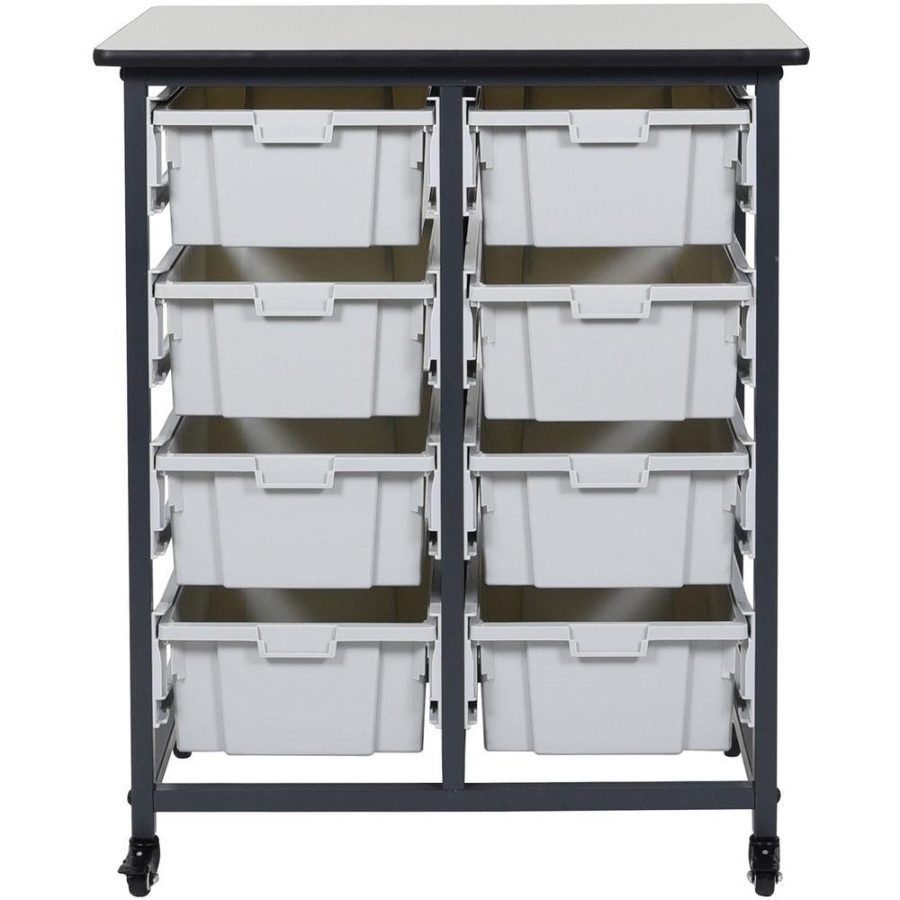 Luxor Double Row Mobile Bin Storage Unit