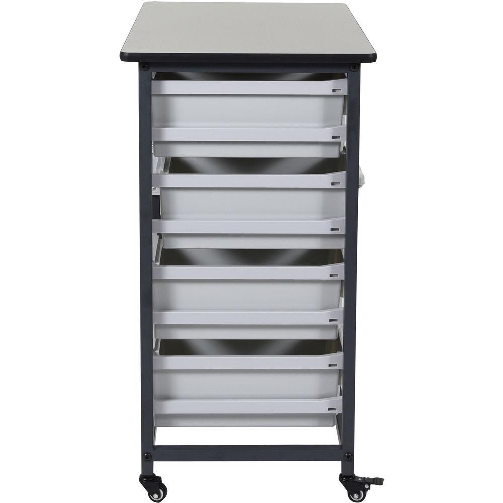 Luxor Double Row Mobile Bin Storage Unit