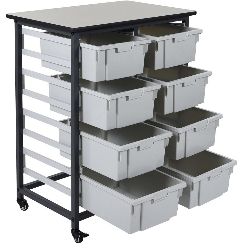 Luxor Double Row Mobile Bin Storage Unit