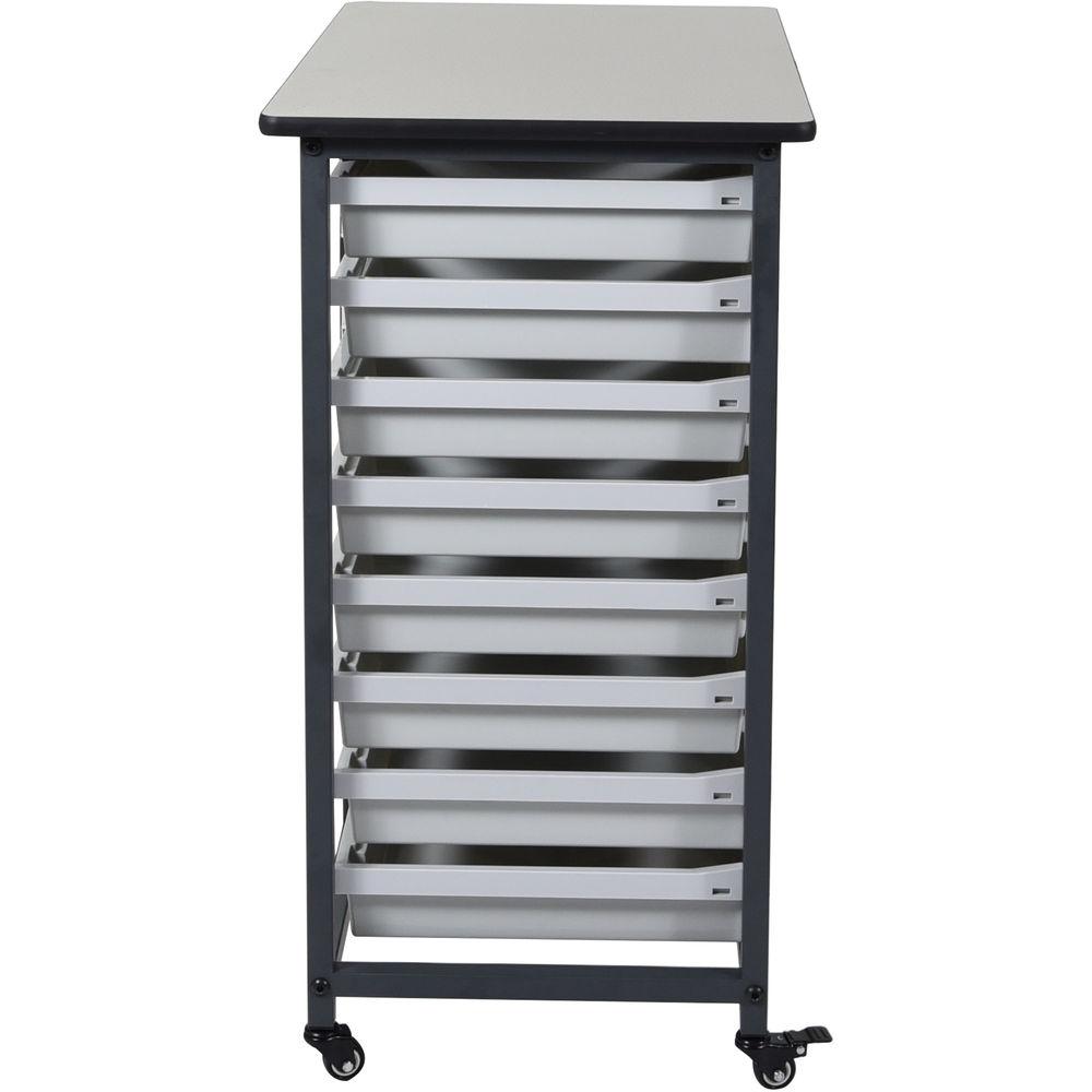 Luxor Double Row Mobile Bin Storage Unit