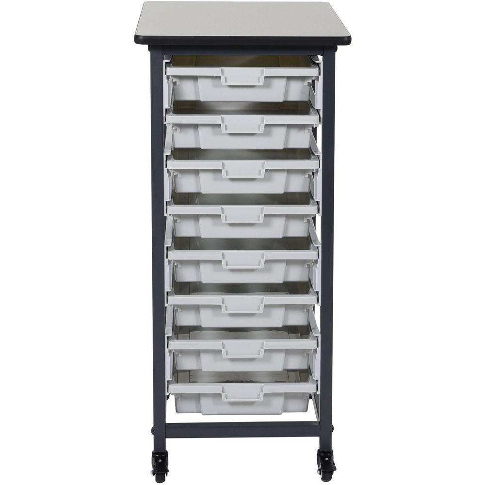 Luxor Single Row Mobile Bin Storage Unit