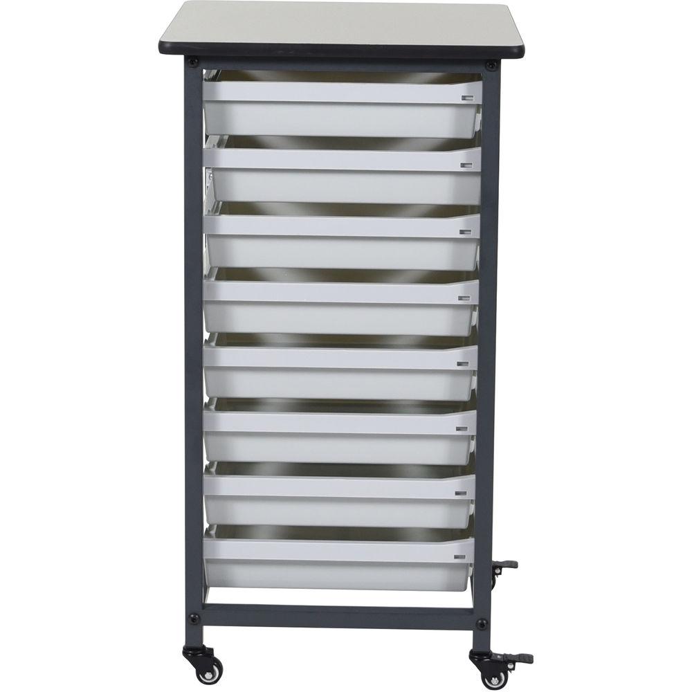 Luxor Single Row Mobile Bin Storage Unit