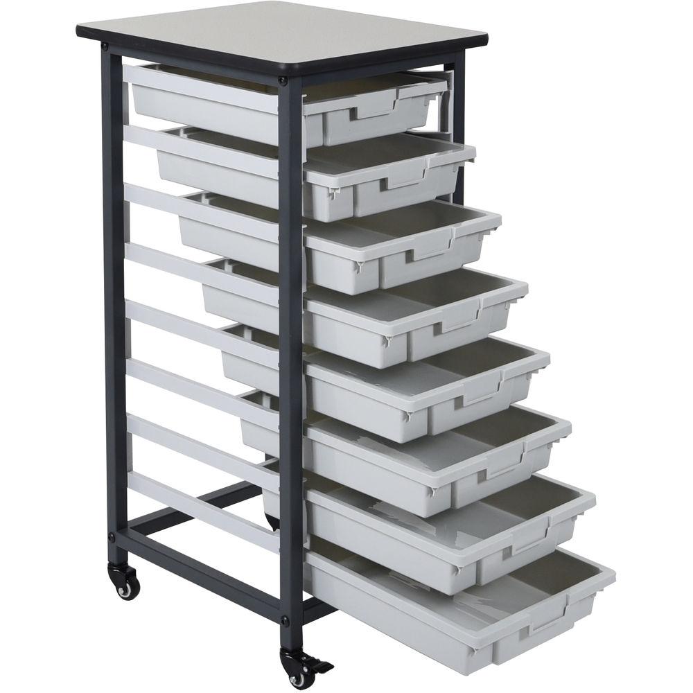 Luxor Single Row Mobile Bin Storage Unit
