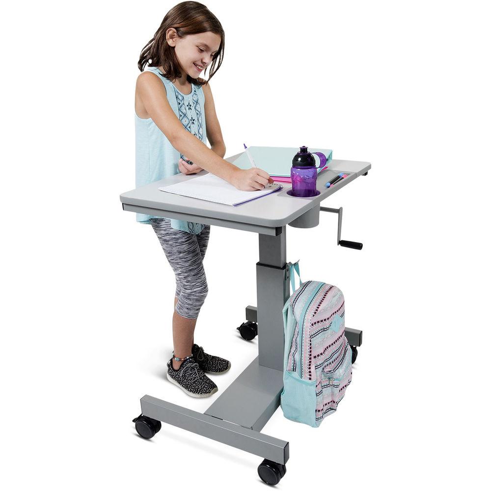 Luxor Sit Stand Student Desk with Crank Handle